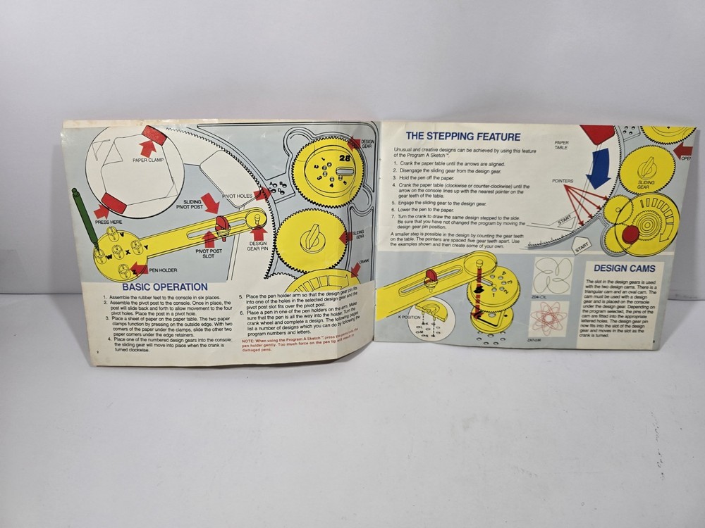 Ohio Art Program A Sketch Design Machine Instruction Booklet