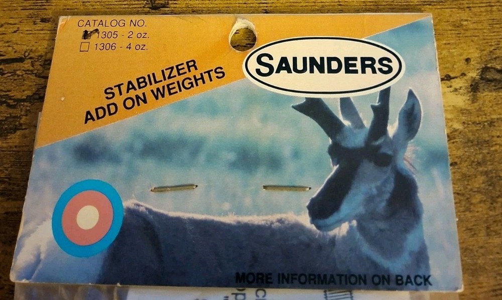 Saunders Archery Stabilizer Add On Weights 1305 2 Oz - Standard 5/16”