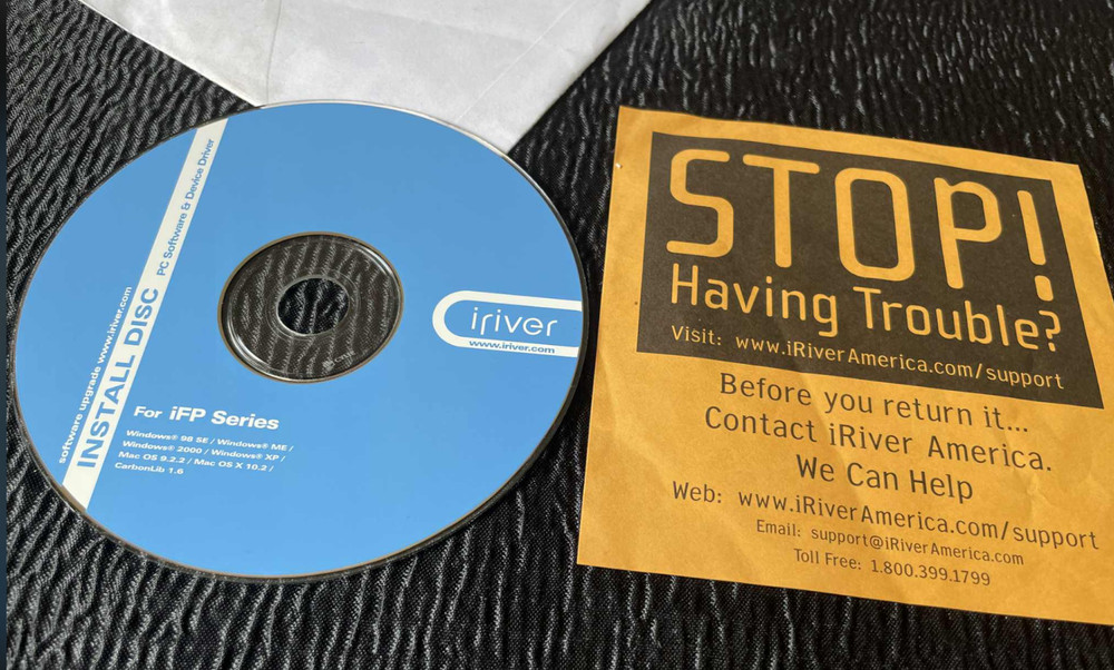 Install Disc PC Software Device Driver iFP Series iRiver Discs Windows Mac