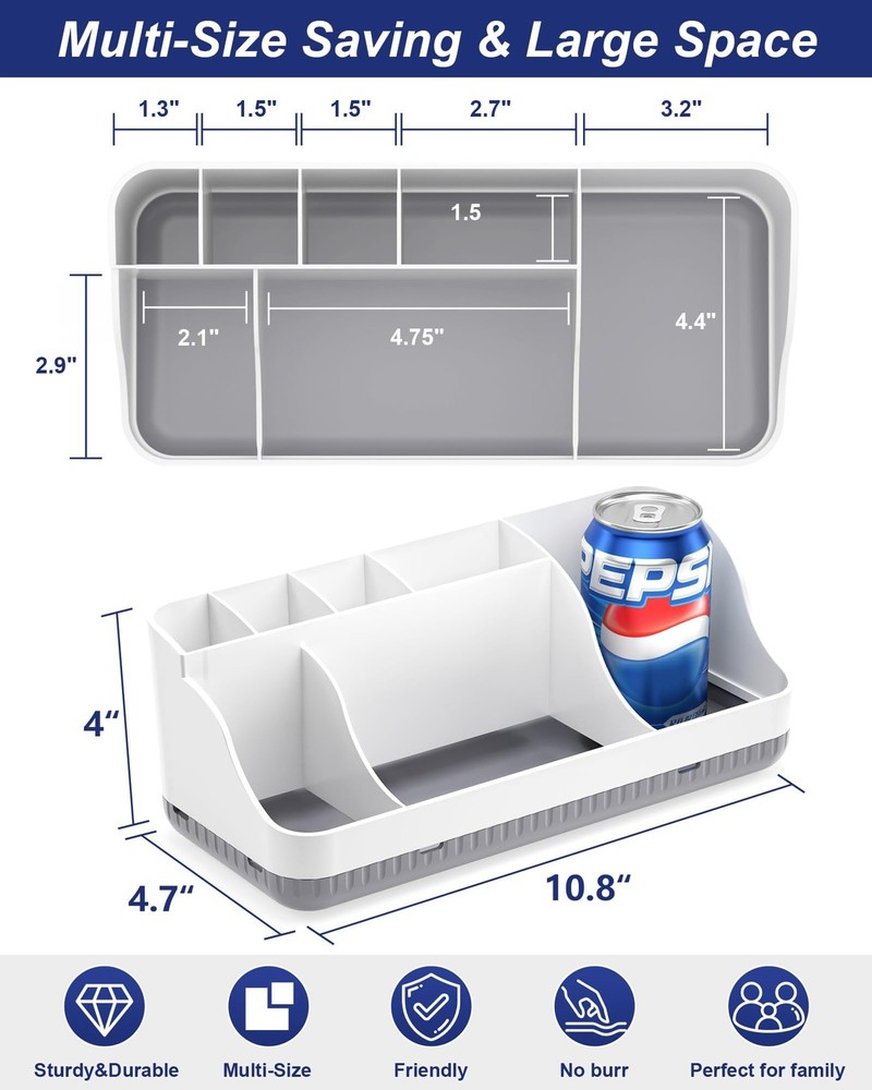 Bathroom Counter Organizer 7 Slot Toothbrush Holder