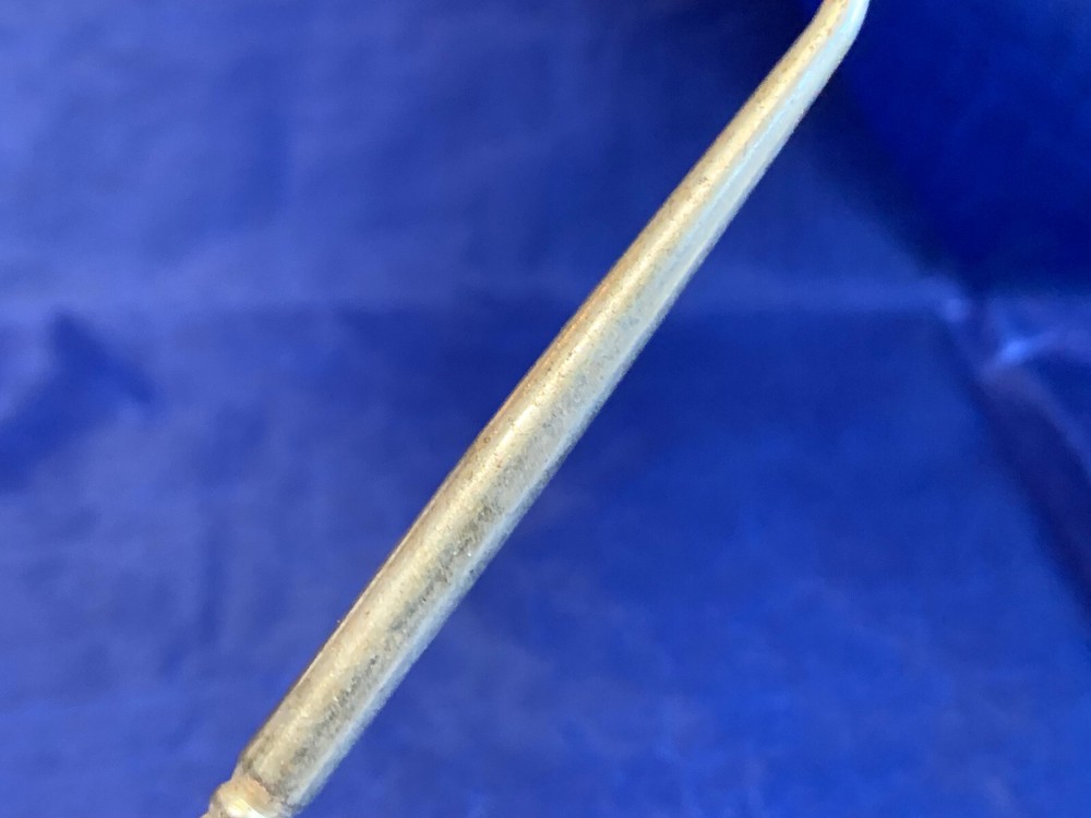 Antique Sterling Silver Handled Button Hook Lace Puller Floral Repousse Design