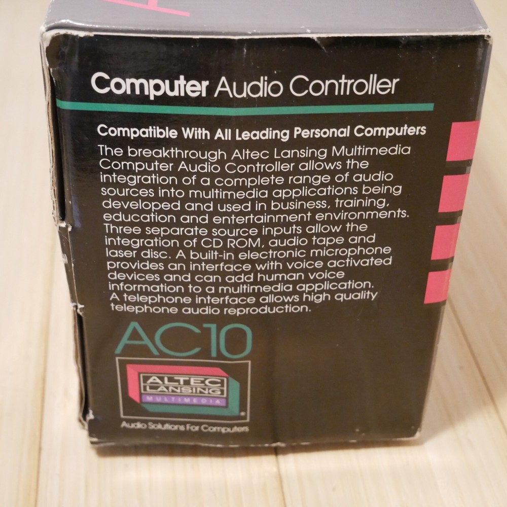 Rare 1994 Vintage Altec Lansing Computer Audio Controller AC10 with original box