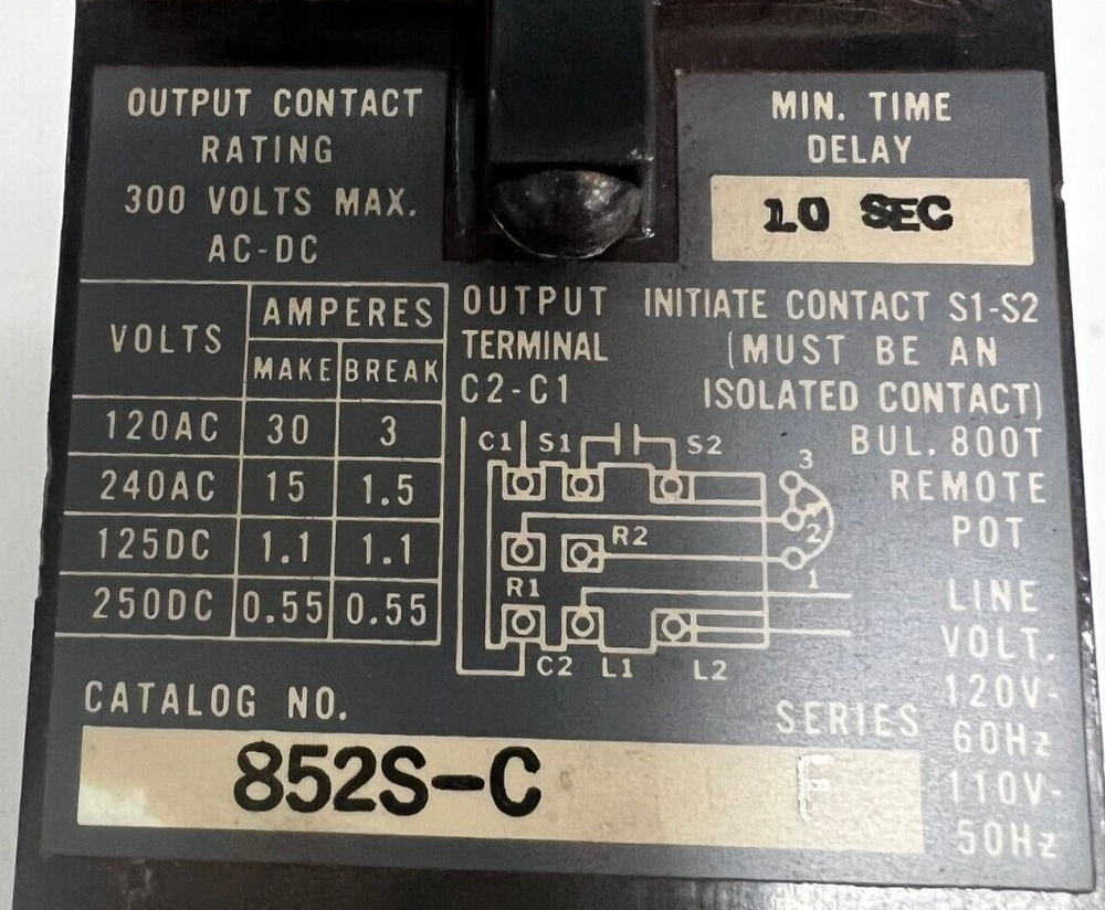 ALLEN BRADLEY 852S-C TIMING MODULE