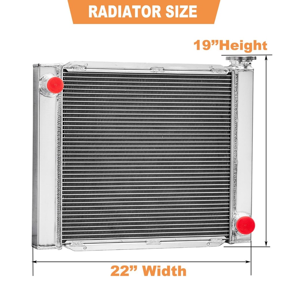 2 or 3 Row Universal Radiator 22 X 19 for SBC BBC Engine Performance Cooling
