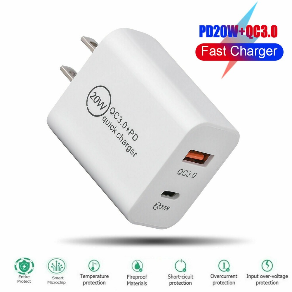 Wholesale Bulk 20W Fast Charger Cube USB C Power Adapter For iPhone iPad Android