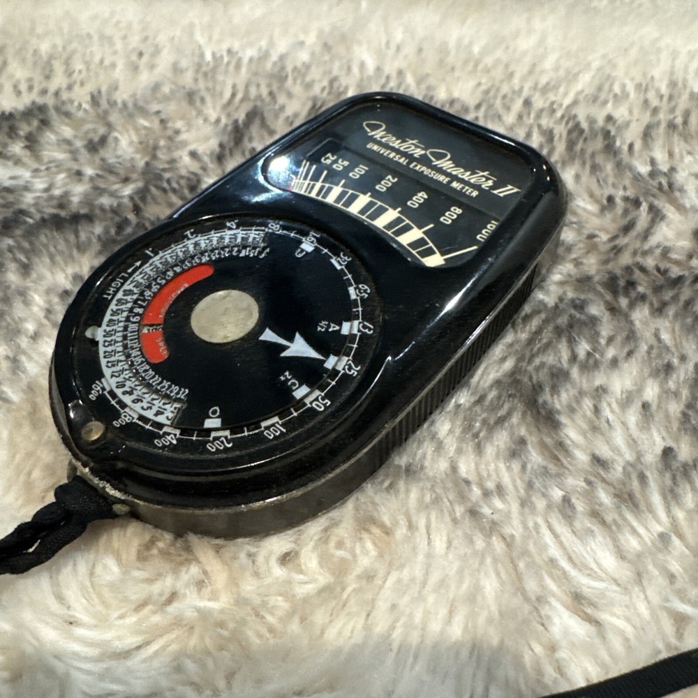 Weston Master II Universal Exposure Meter Model 735, Original Leather Case, 1945