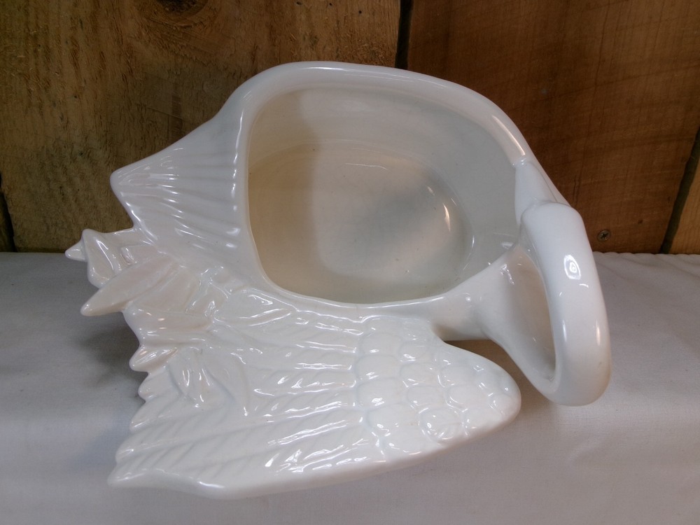 Vintage Art Pottery Swan Planter