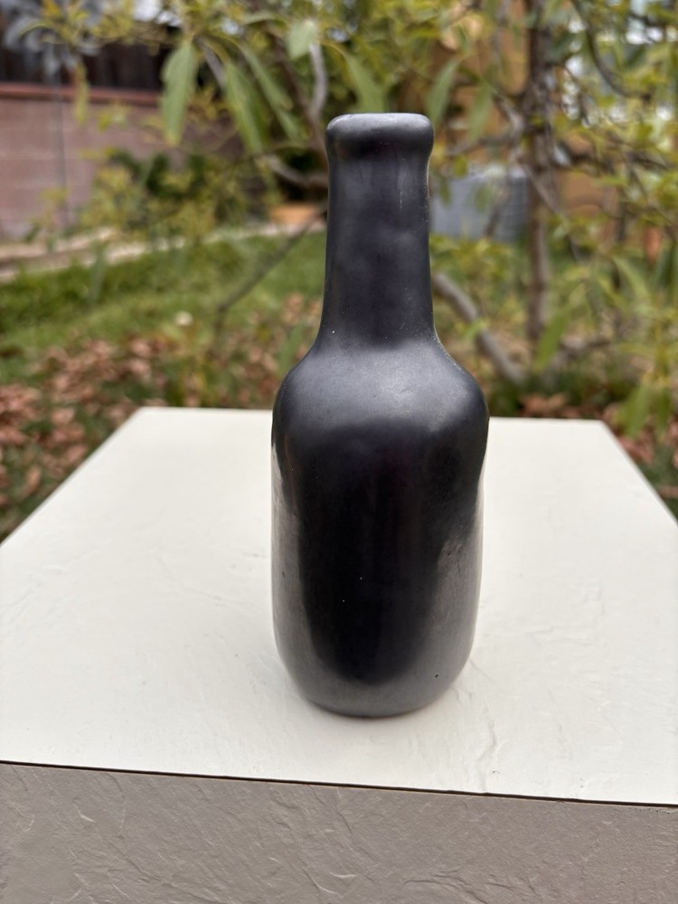 Dark Matter Finish 6.5” Whiskey Bottle Pottery