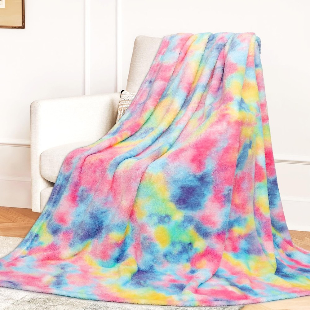 Fleece Throw Blanket Couch Soft Lightweight Cozy Microfiber Plush