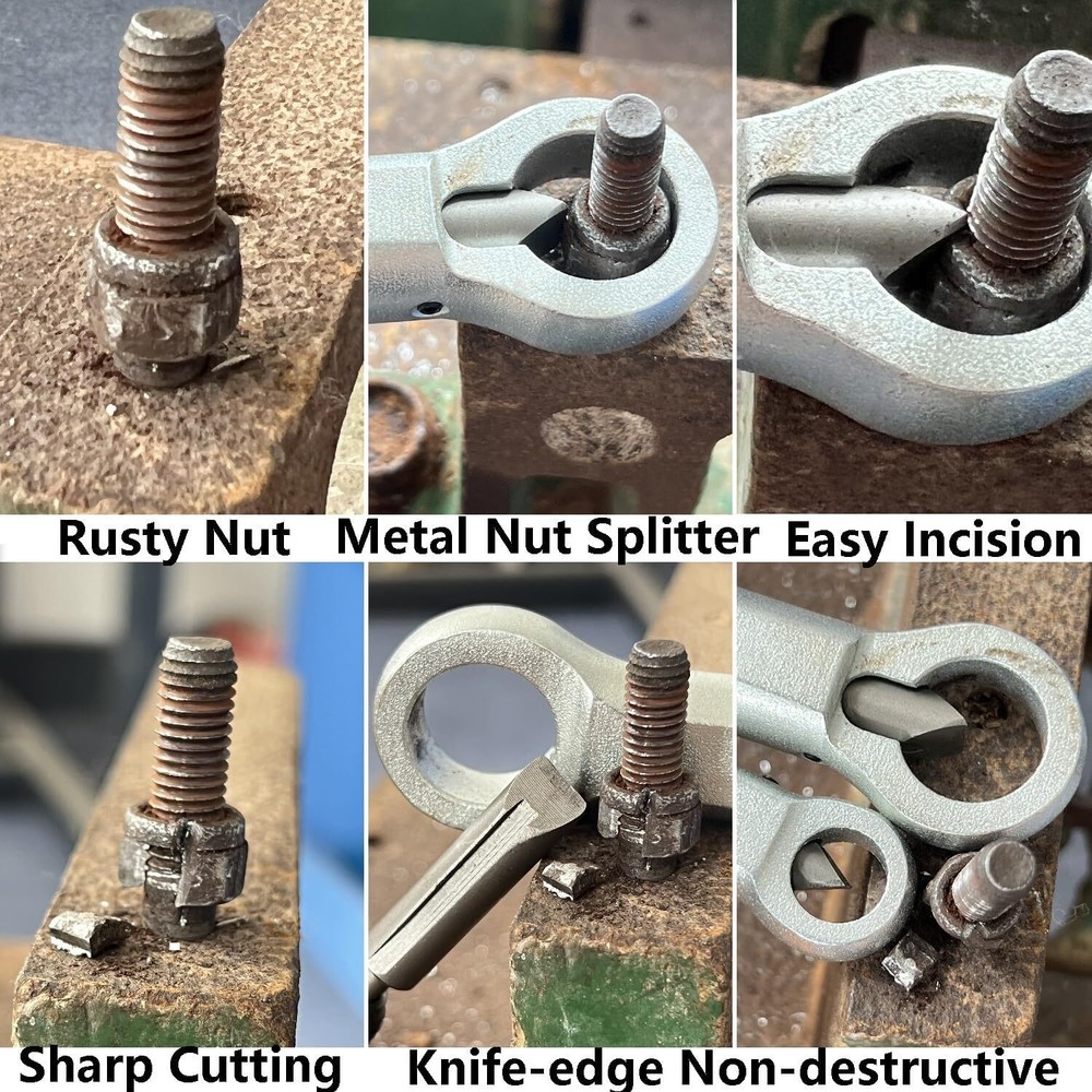 4PCS Nut Splitter Breaker 9-27mm Nut Remover Extractor Adjustable Cracker Hand
