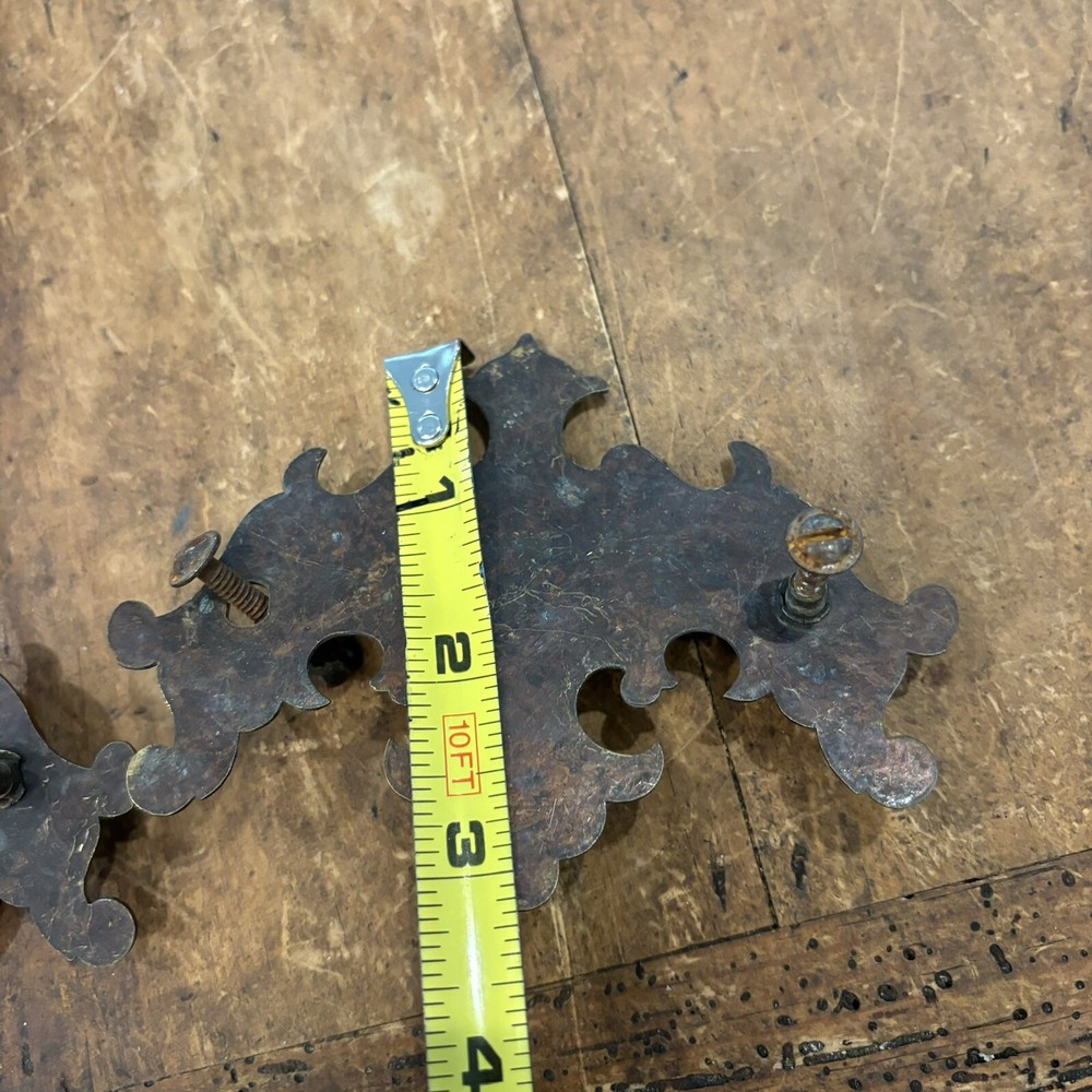 Brass Coated Vintage Antique Hardware draw Pulls Read
