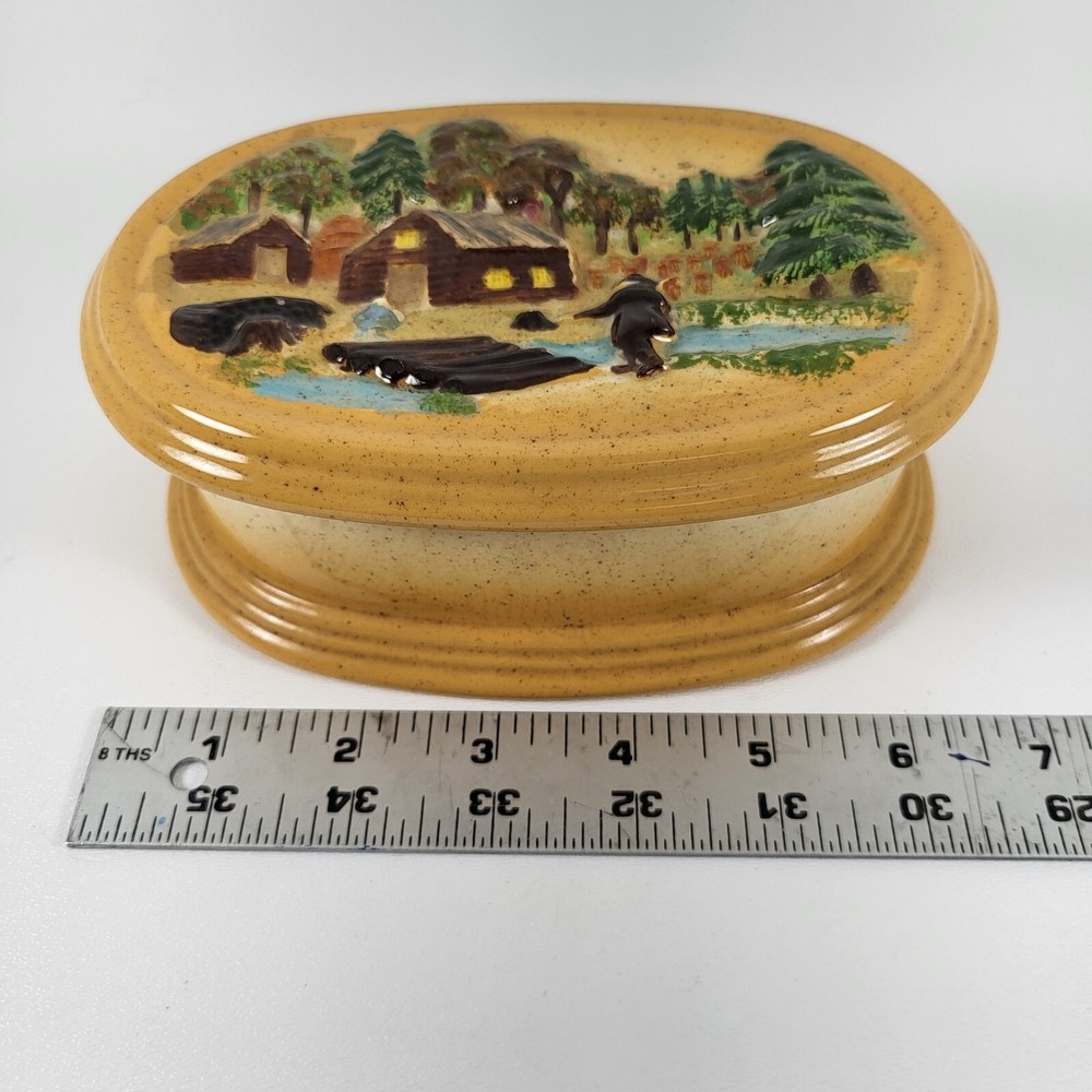 Vintage Hershey's Mold Ceramic Tricket Box Oval 1981