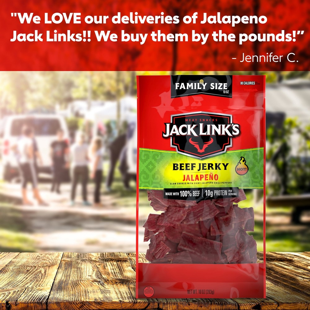 Jack Link's Jalapeno Beef Jerky, 10 oz