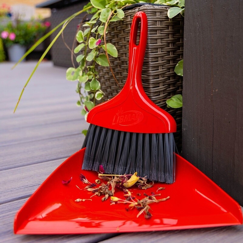 Durable Whisk Broom & Dustpan Heavy Duty Quick Clean Ups Multi-Surface New