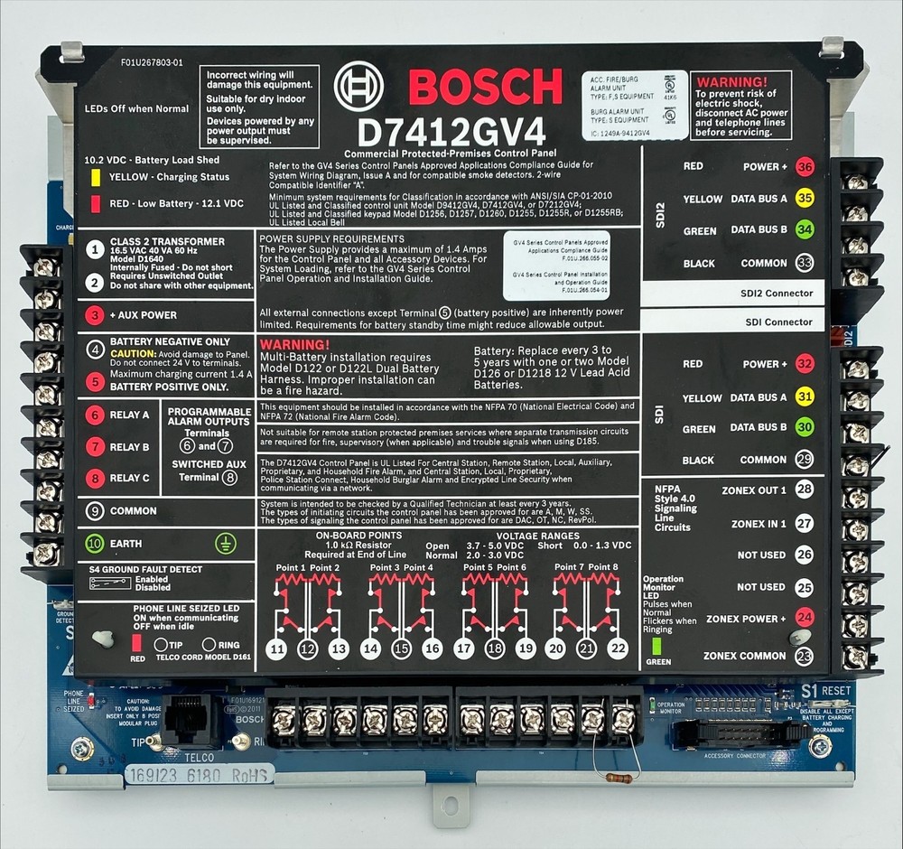 Bosch D7412GV4 IP Alarm System Control Panel G Series