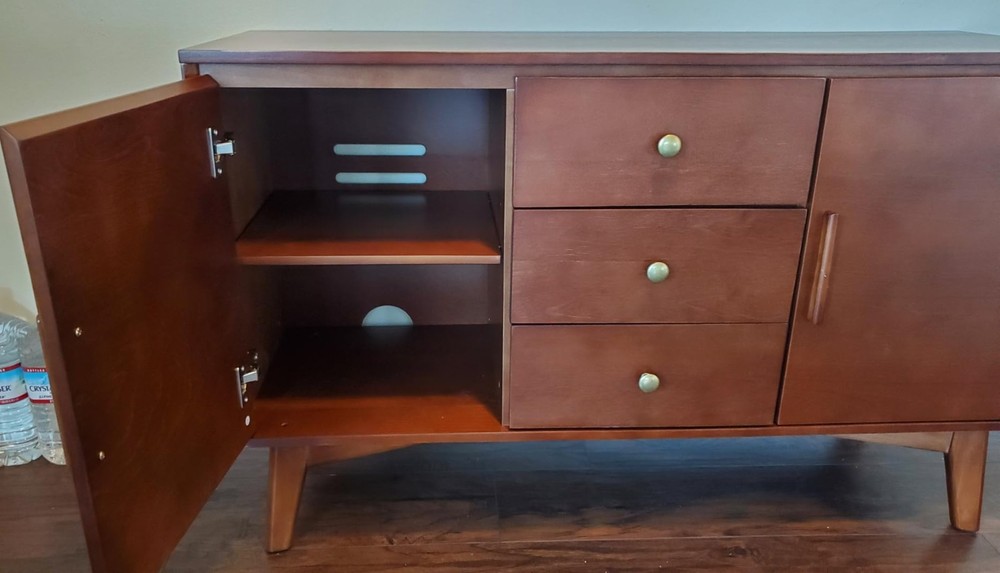 Mid Century Modern Credenza Sideboard Buffet Cabinet Storage Console Table Dinin