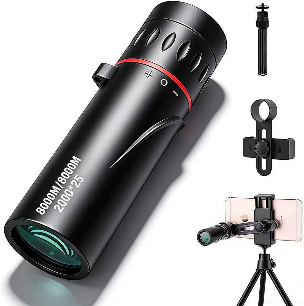 Mini Monocular Telescope 25X w/ Phone Adapter