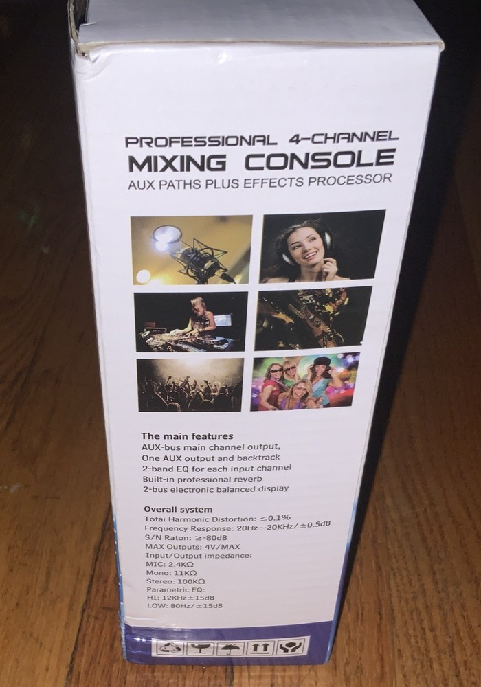 Professional Audio Mixer Sound Board Console System Interface 4 Channel Digital