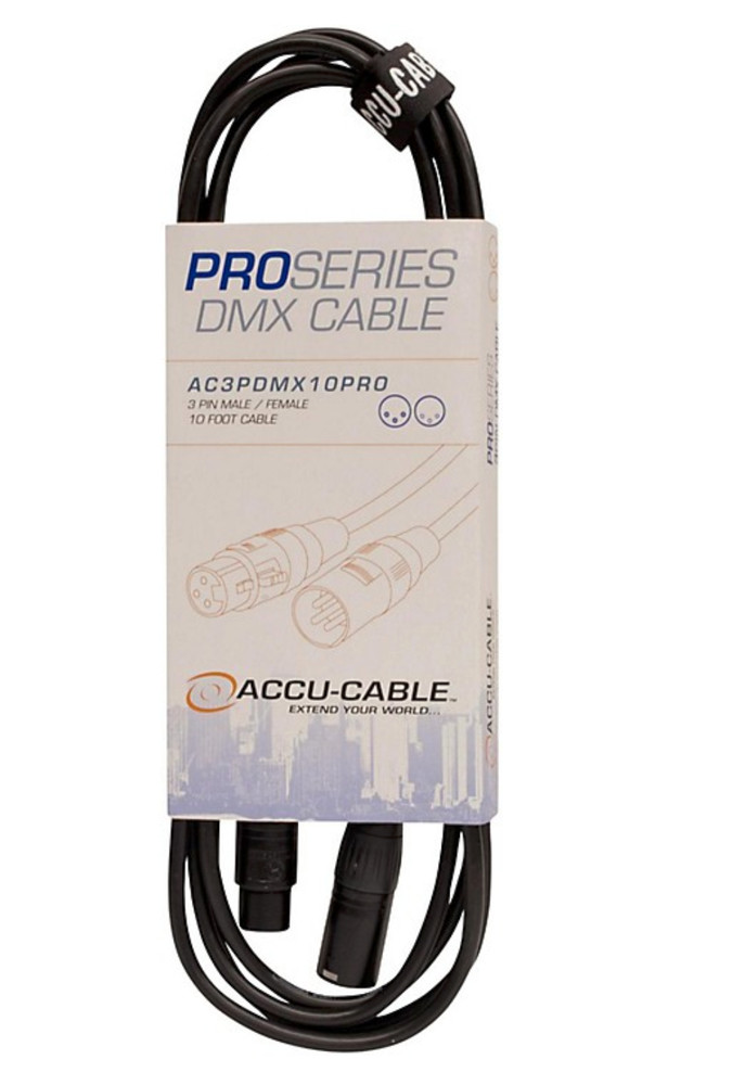 Professional DMX Lighting Cable 10 ft.