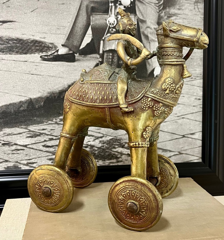 LARGE ANTIQUE INDIA TEMPLE TOY NUMBERED