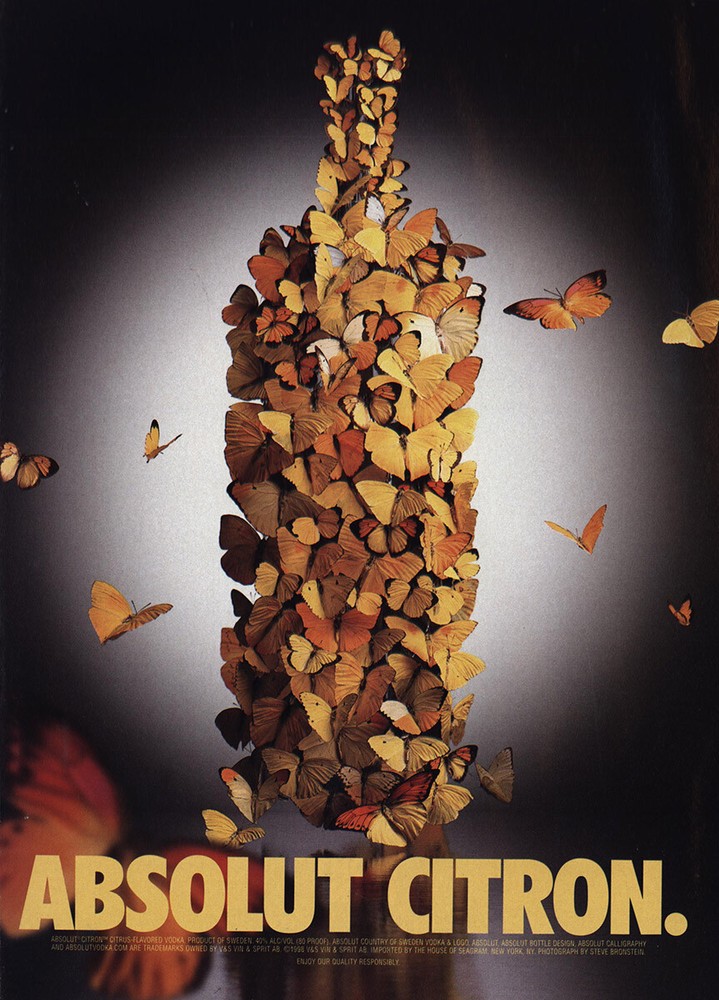 1999 Absolut Vodka: Citron Vintage Print Ad
