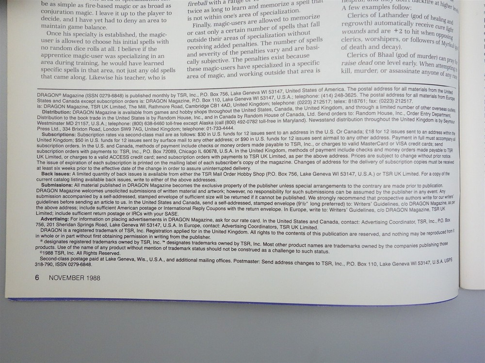 Dragon Magazine: Issue # 139 (TSR)
