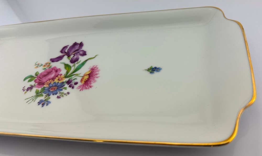 Mitterteich Bavaria Germany Rectangular Serving Tray 14x6.5”. Pre-owned