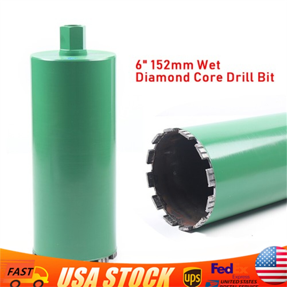 6"  Premium WET Diamond Core Drill Bit Core Bore Can concrete hard material