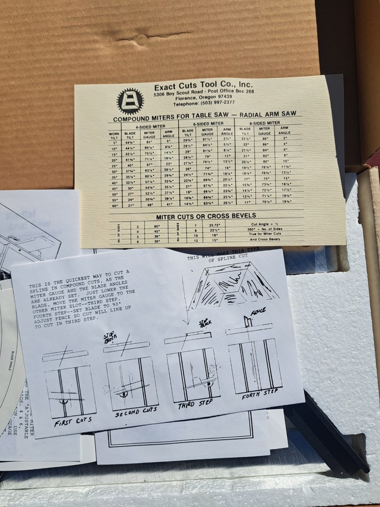 Exact Cuts Adjustable Square Use With Radial And Table Saws