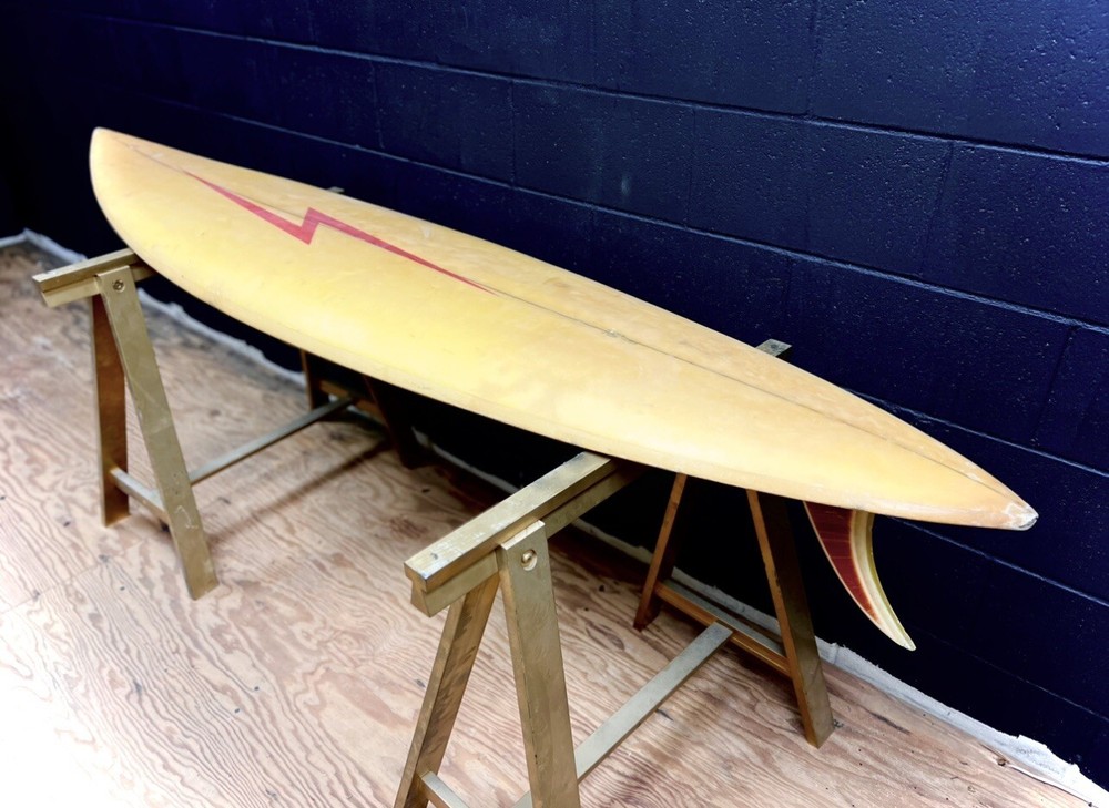 Vintage 1970’s Lightning Surfboard Signed T-Fish Single Fin See!!!