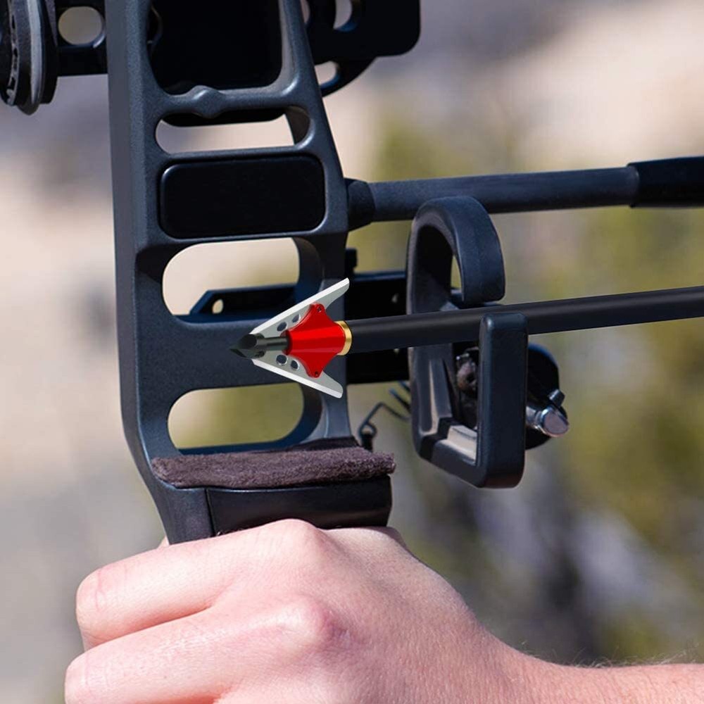 12pcs Hunting BloodRunner Broadheads 100Gr 2 Spring Slide Retractable Blade Tips