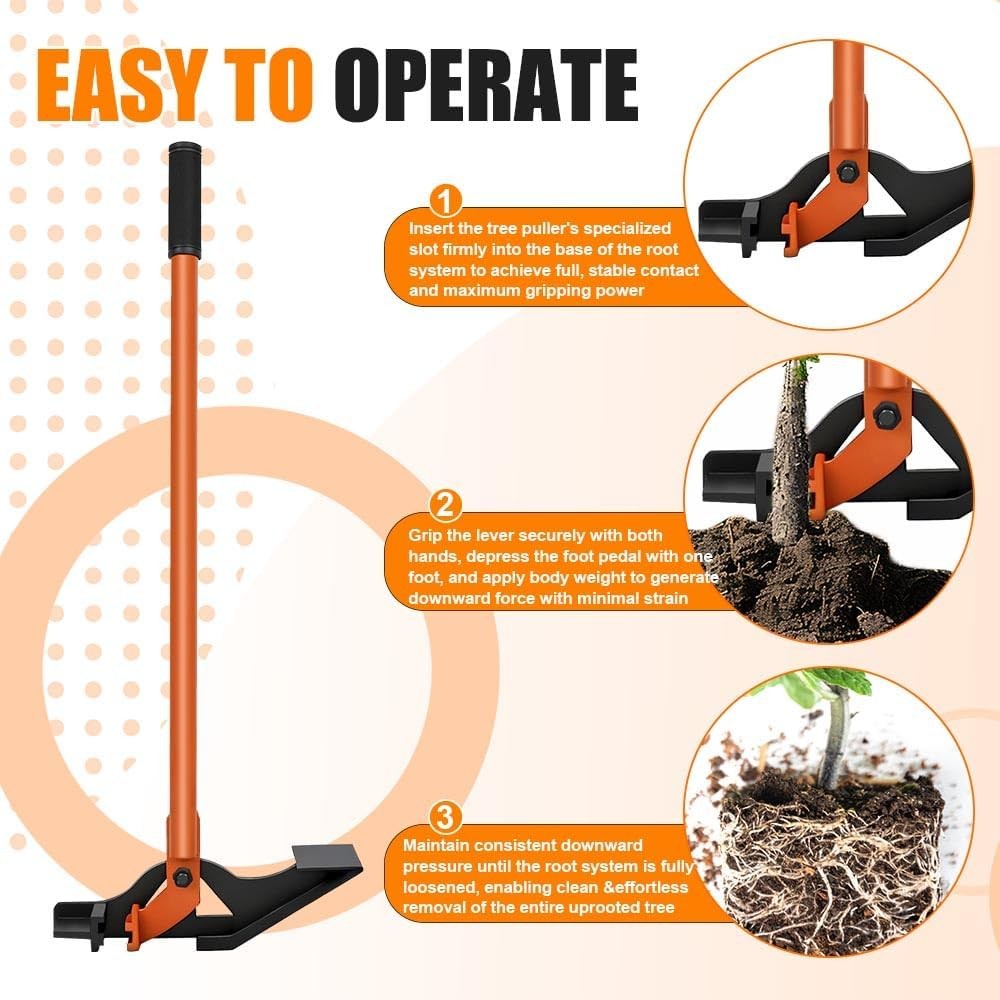 Steel Frame Heavy Duty Sapling Puller 43 Inch Tool
