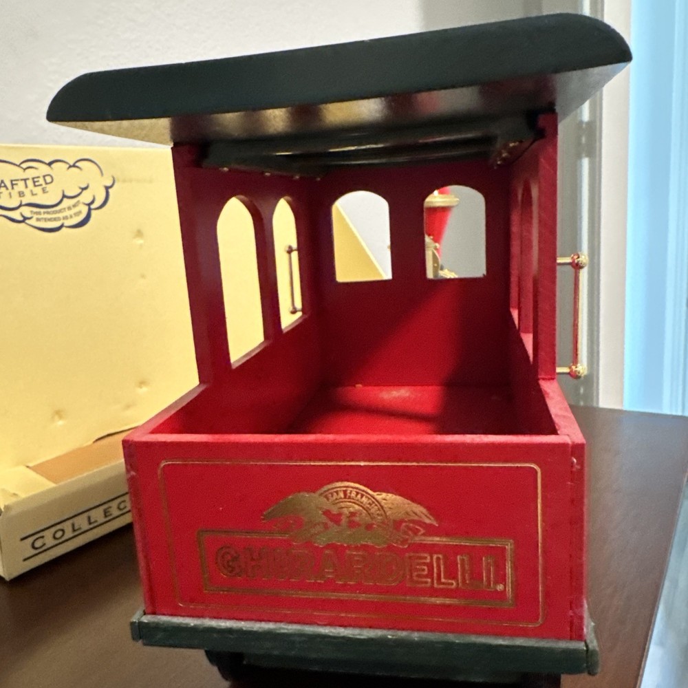 Ghirardelli Chocolates Train Engine, Wooden 15"x 8"