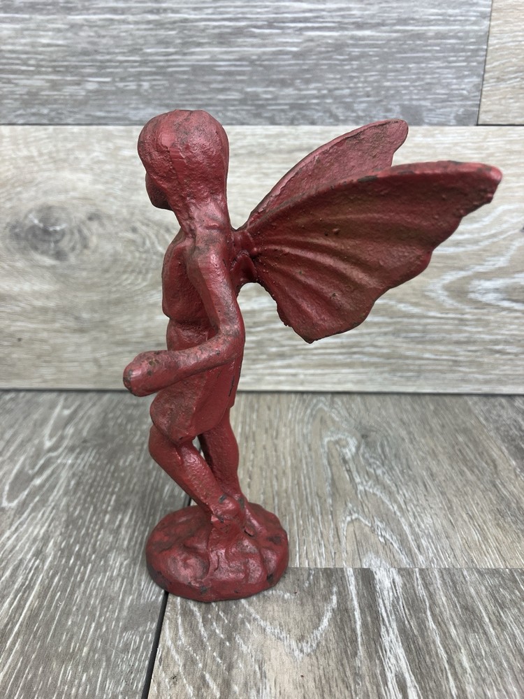 Fairy Pixie Cast Iron Figurine Statue 6” Tall
