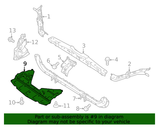 Genuine Nissan Splash Shield 758924BA0A