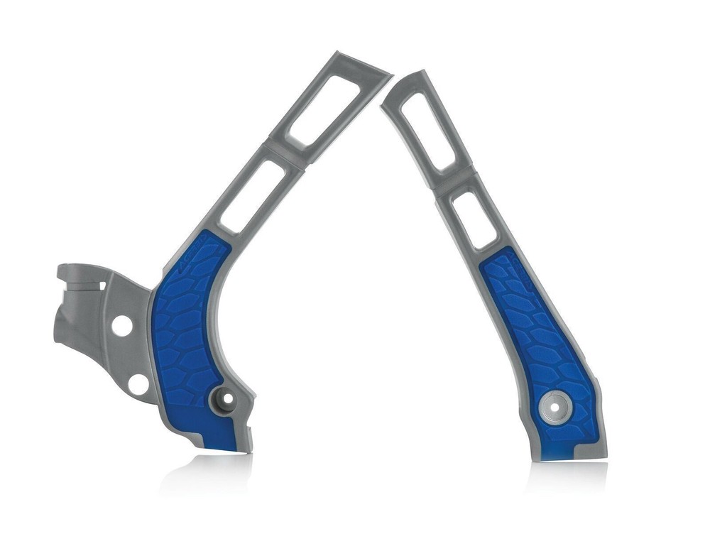 Acerbis 2464741404 X-Grip Frame Guard - Silver/Blue