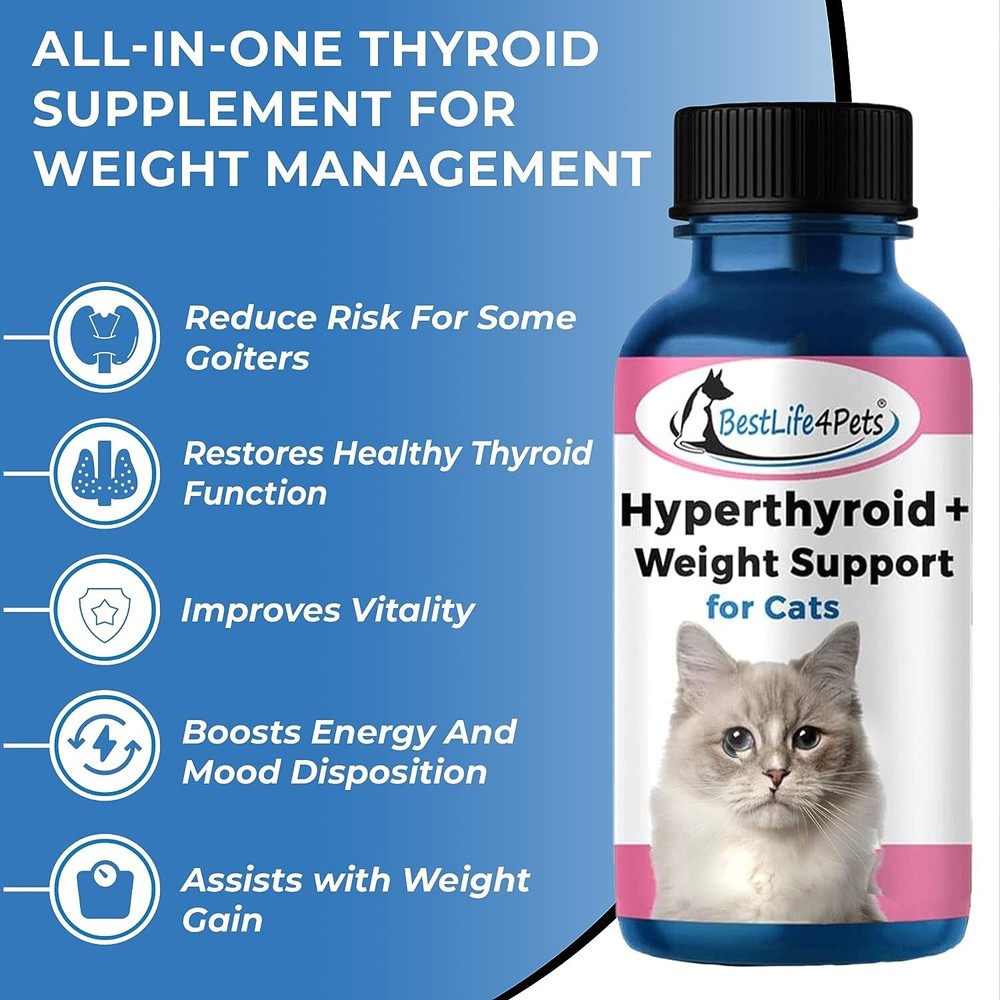 Cat Hyperthyroid Weight Gain Support Natural Feline Thyroid Supplement