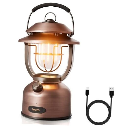 Retro Classic LED Camping Lantern, High Lumens, Daylight White 2500K and