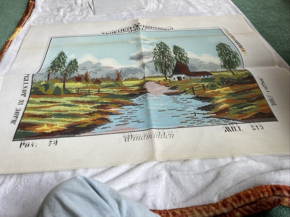 needlepoint canvas handpainted