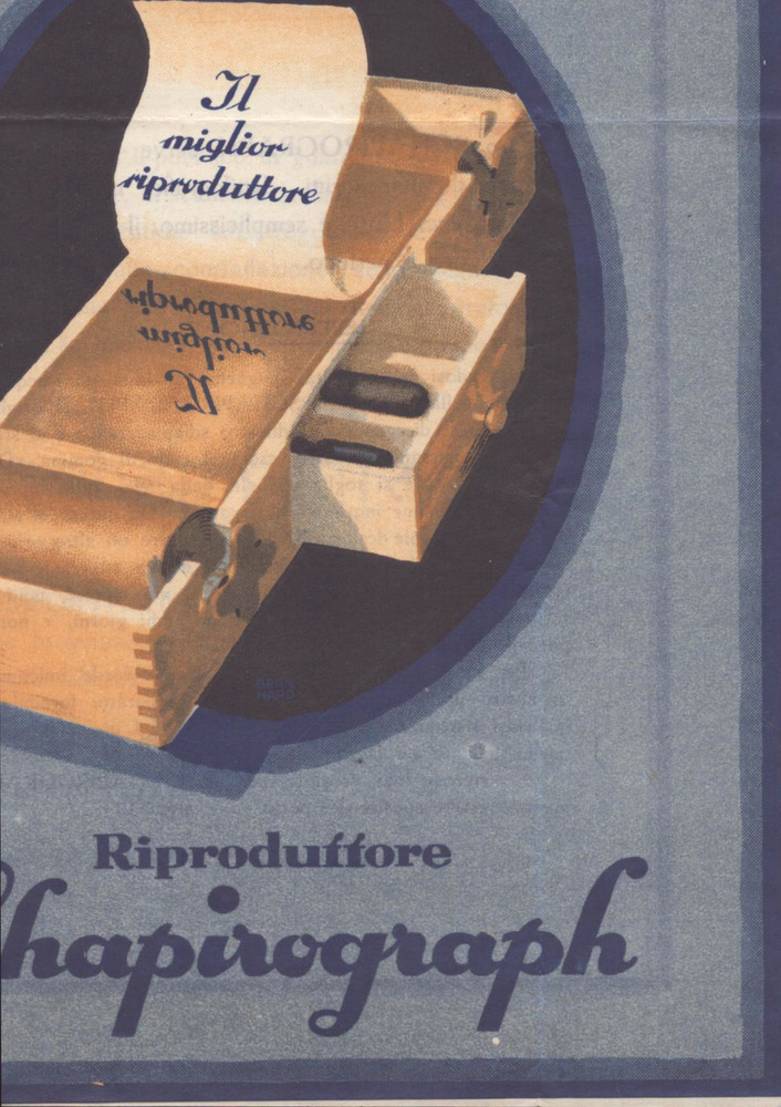 Advertising Brochure - Playback Schapirograph - Italian