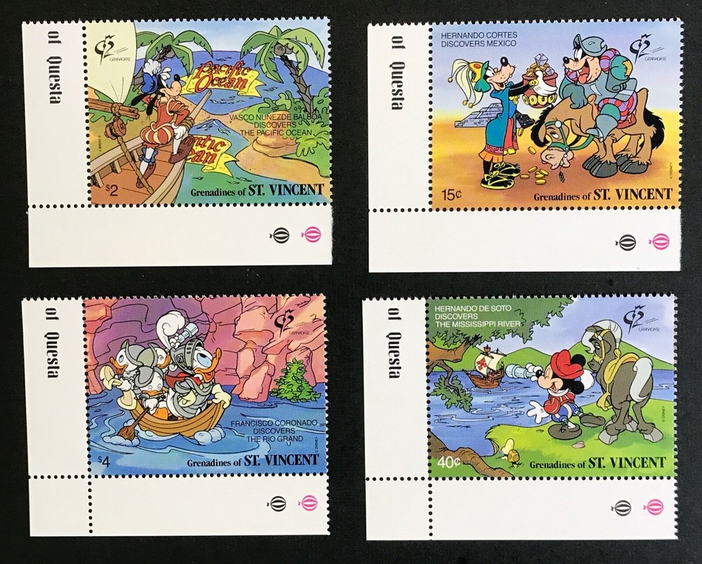 Disney - St. Vincent Grenadines #845-8 Spanish Explorers MNH