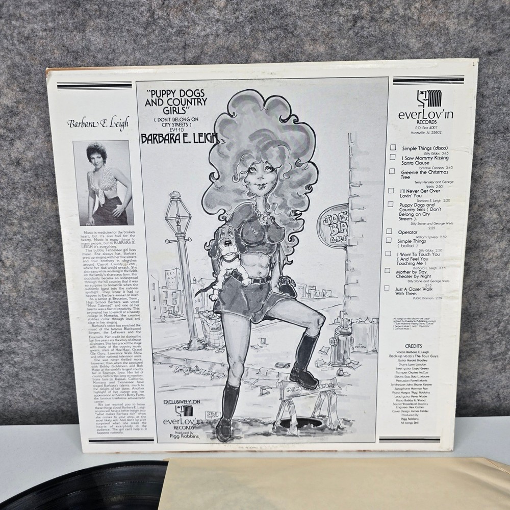 Barbara E. Leigh & Everlovins Signed Vinyl Record Personal Appearance Edition