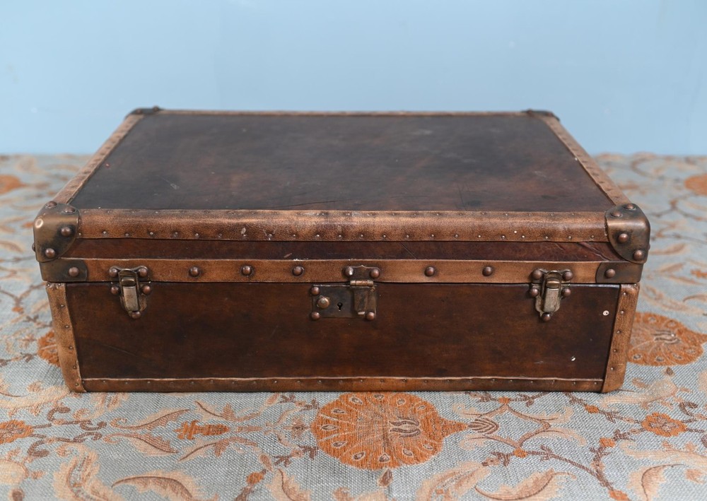 Leather Case Luggage Trunk Coffee Table Box Interior