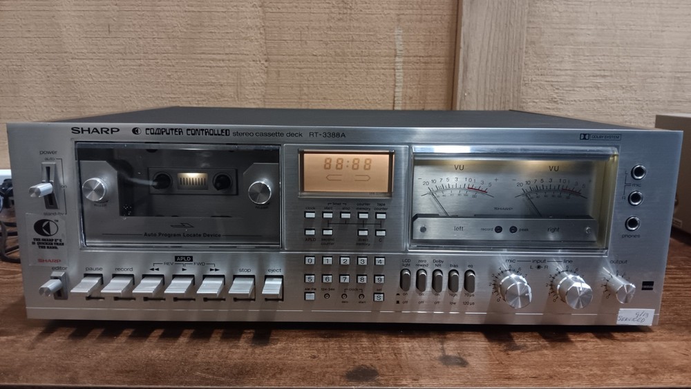 SHARP RT-3388A COMPUTER CONTROLLED CASSETTE DECK PLAYER