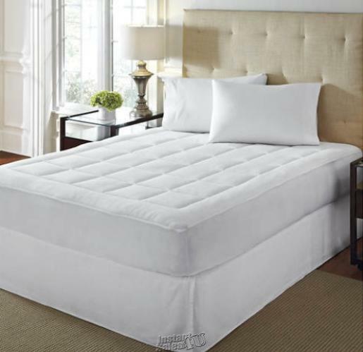 Microplush Mattress Bed Pad White Full 54"x75" Micro Plush