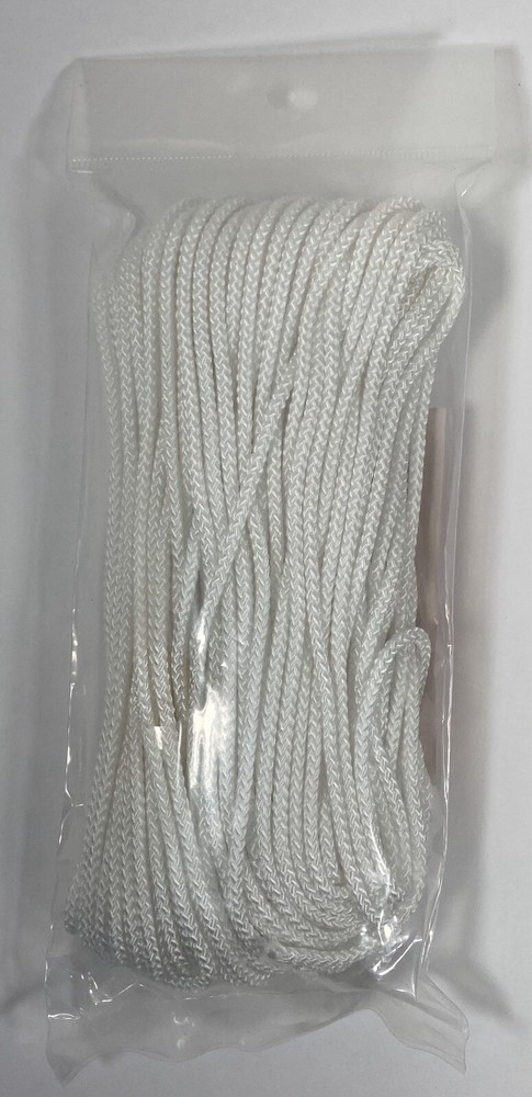 White Poly Tie Down Rope 100 feet x 1/8" Thick