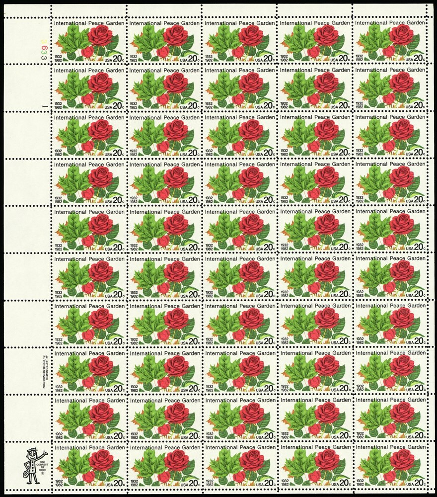 2014, Partial Reverse Printing Under Gum Error Sheet of 50 - Stuart Katz