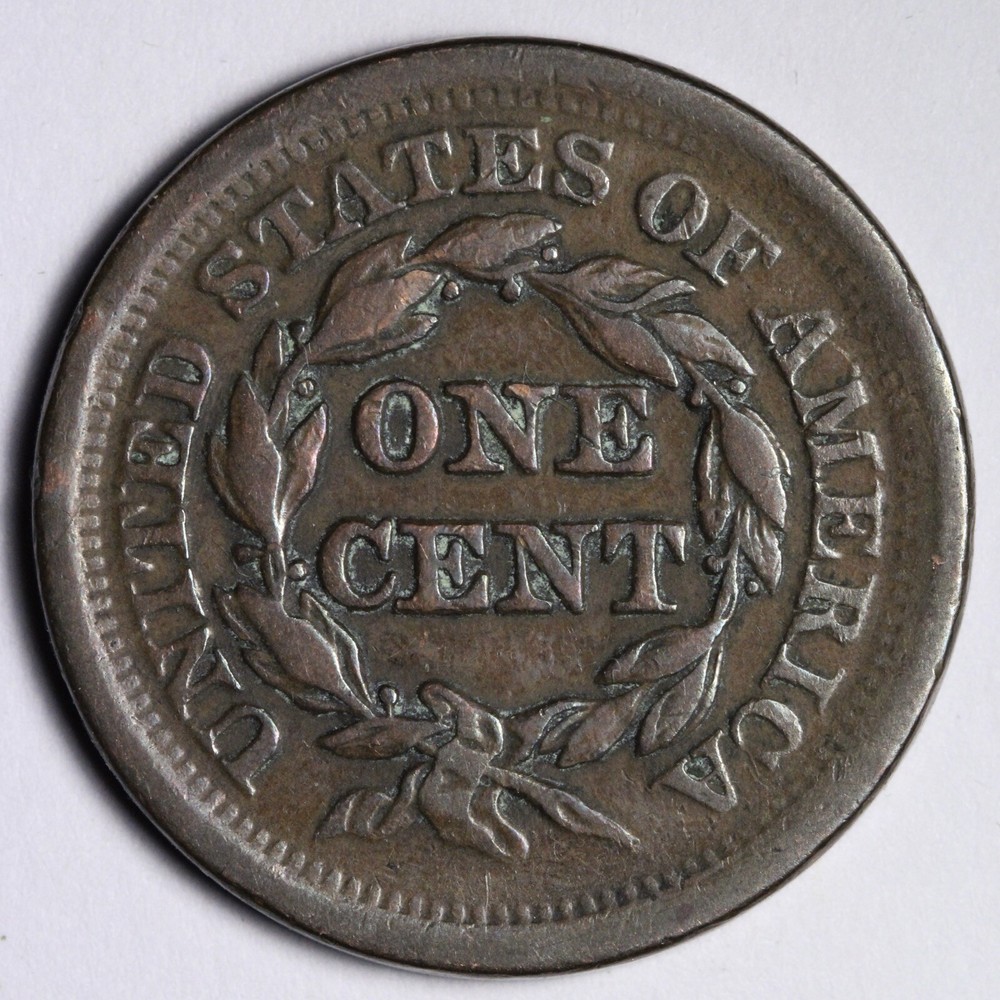 1852 Braided Hair Large Cent VF E132 ACM