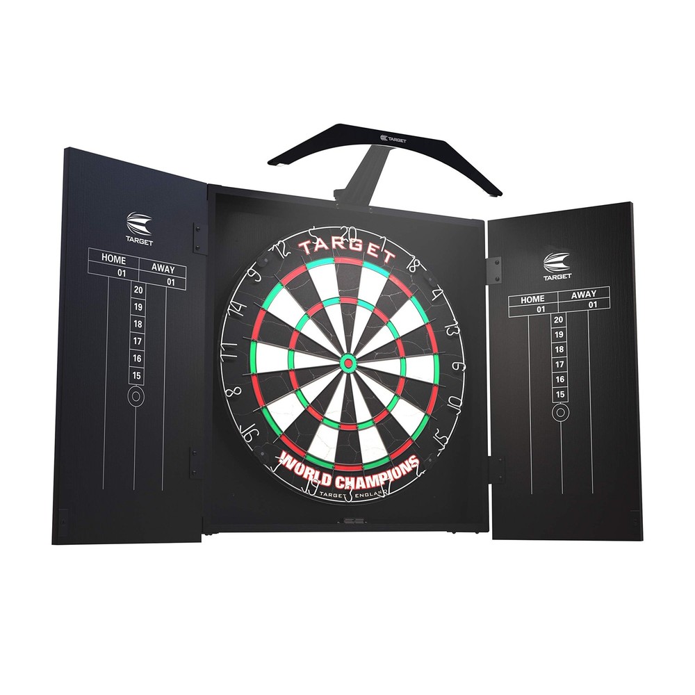 Target Darts Arc Dartboard Lighting System Home Cabinet Set