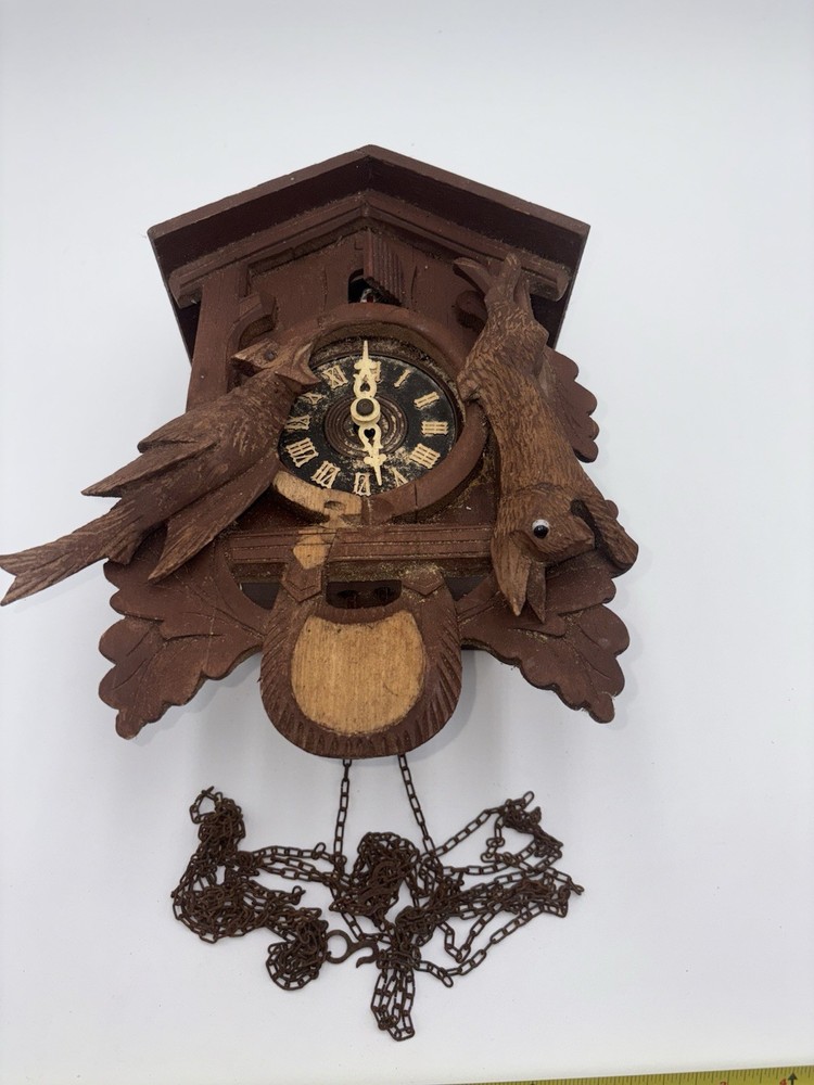 Vintage Regula Cuckoo Clock Germany W/ Bird & Rabbit Needs Work Untested